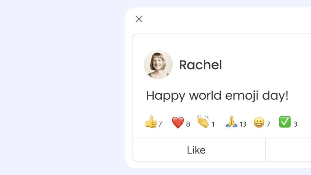 React to updates with Emojis
